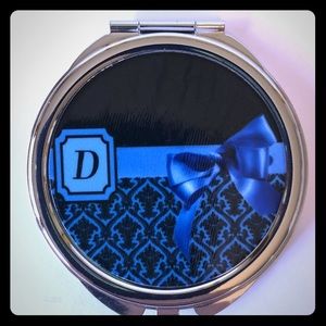 Blue “D” Monogram Double Compact Mirror, NIB